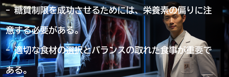 糖質制限を成功させるためのポイントの要点まとめ