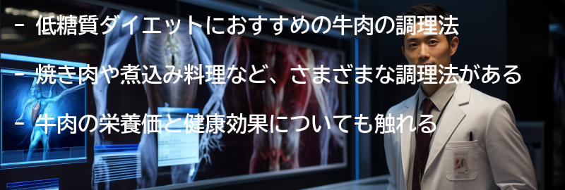低糖質な牛肉の調理法の要点まとめ