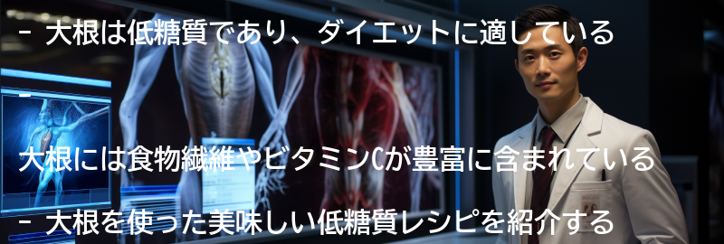 大根を使った低糖質ダイエットのポイントの要点まとめ