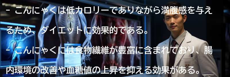 こんにゃくのダイエット効果の要点まとめ