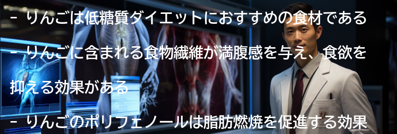 りんごの低糖質ダイエットへの効果の要点まとめ