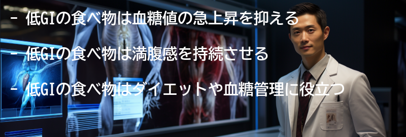 低GIの食べ物のメリットとは？の要点まとめ