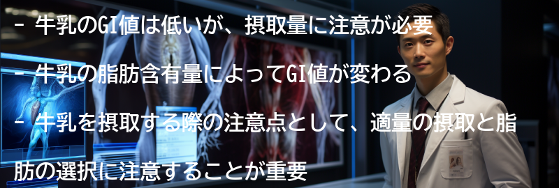 牛乳を摂取する際の注意点の要点まとめ