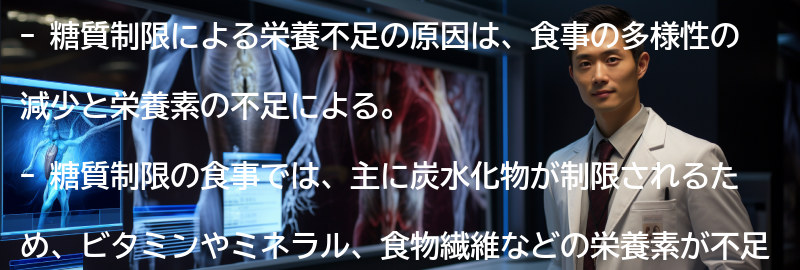 糖質制限による栄養不足の原因の要点まとめ