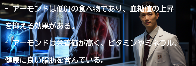 アーモンドのGI値と栄養価の要点まとめ