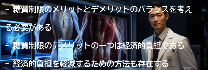 糖質制限のメリットとデメリットのバランスの要点まとめ