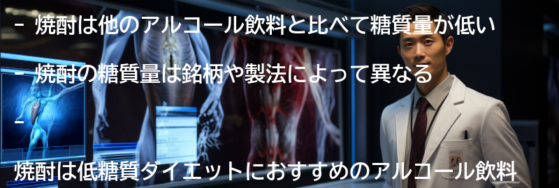 焼酎の糖質量はどれくらい?の要点まとめ