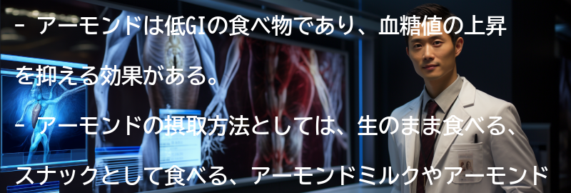 アーモンドの摂取方法と注意点の要点まとめ