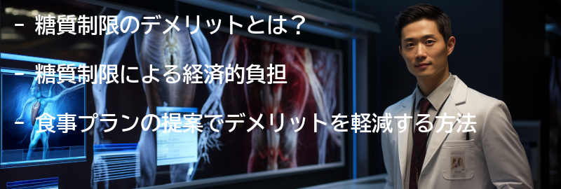 糖質制限のデメリットを軽減するための食事プランの提案の要点まとめ