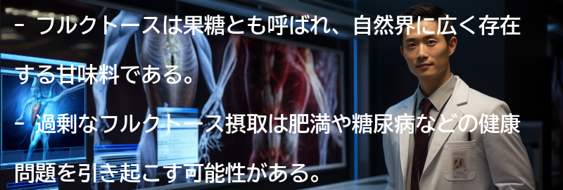 フルクトースを含む食品のリストの要点まとめ