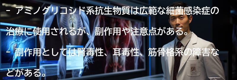 アミノグリコシド系抗生物質の副作用と注意点の要点まとめ