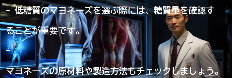 低糖質のマヨネーズの選び方の要点まとめ