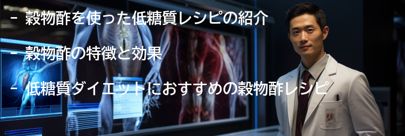 穀物酢を使った低糖質レシピの紹介の要点まとめ