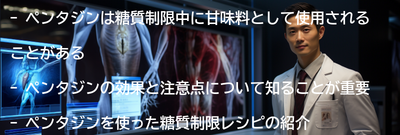 ペンタジンを使ったレシピの紹介の要点まとめ