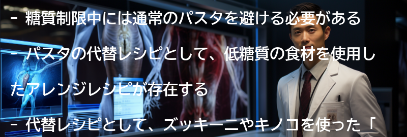 パスタの代替レシピの要点まとめ