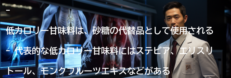 低カロリー甘味料の種類と特徴の要点まとめ