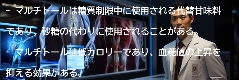 マルチトールの特徴と効果の要点まとめ