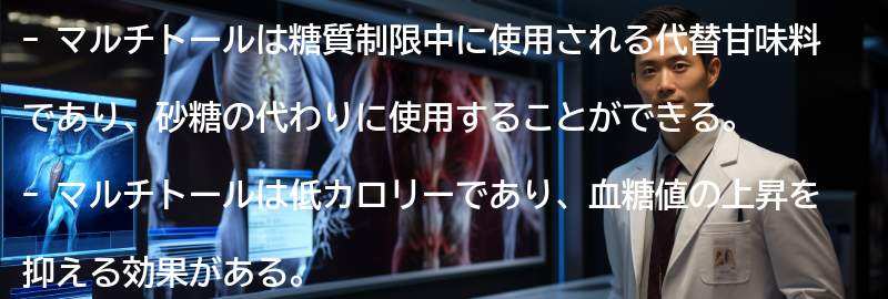 マルチトールの使い方と注意点の要点まとめ
