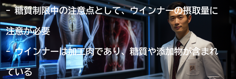 糖質制限中の注意点とウインナーの摂取量の目安の要点まとめ