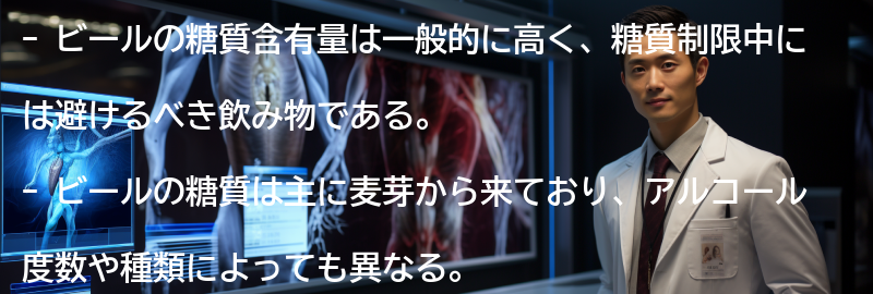 ビールの糖質含有量と影響の要点まとめ