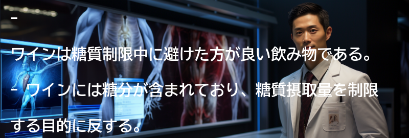 ワインの糖質制限中への影響の要点まとめ