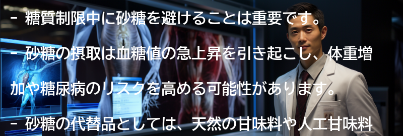 砂糖を避けることのメリットと注意点の要点まとめ
