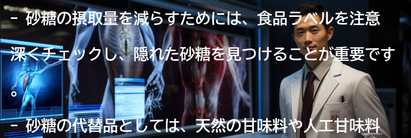 砂糖の摂取量を減らすための実践的なアドバイスの要点まとめ