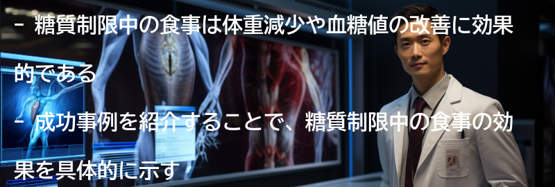 糖質制限中の食事の効果と成功事例の要点まとめ