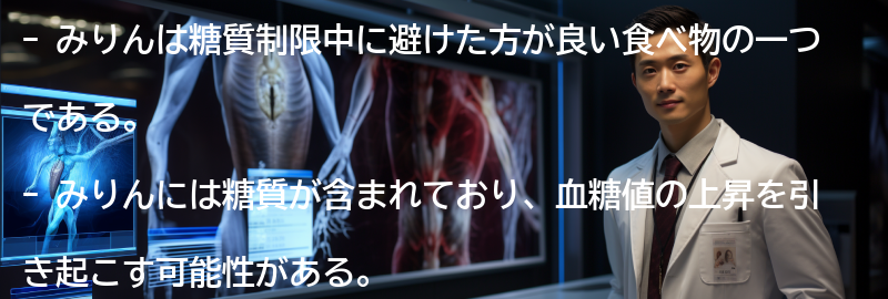 みりんの糖質含有量と影響の要点まとめ