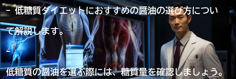 低糖質の醤油の選び方の要点まとめ