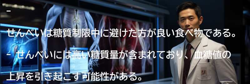 せんべいの糖質量と影響の要点まとめ