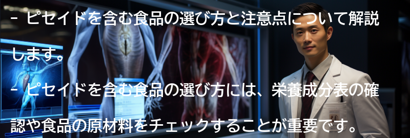 ピセイドを含む食品の選び方と注意点の要点まとめ