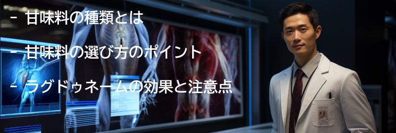 甘味料の種類と選び方の要点まとめ