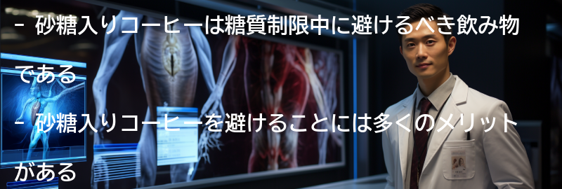 砂糖入りコーヒーを避けることのメリットの要点まとめ