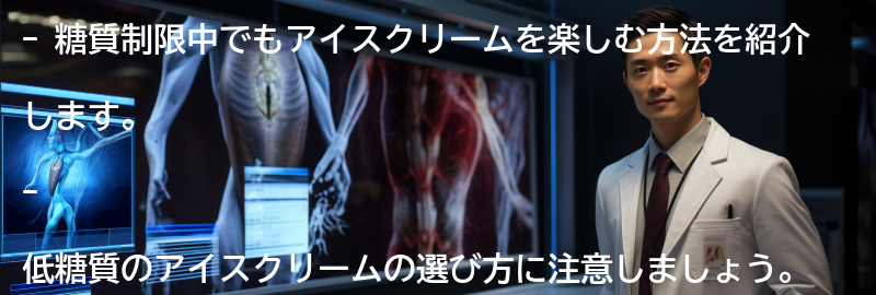 アイスクリームを我慢せずに楽しむ方法の要点まとめ