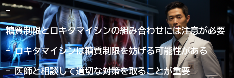 糖質制限とロキタマイシンの組み合わせの注意点の要点まとめ