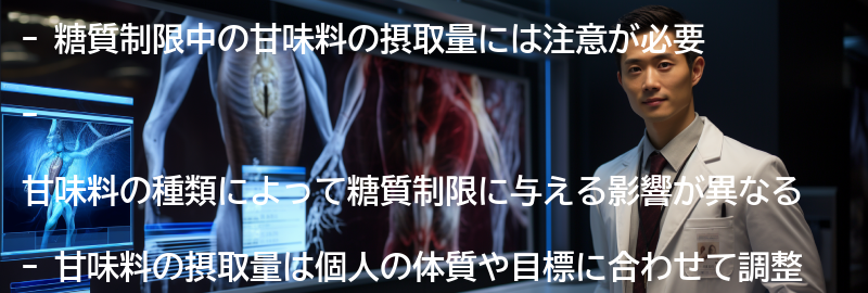 糖質制限中の甘味料の摂取量に注意するポイントの要点まとめ