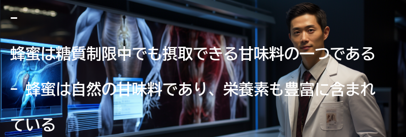 蜂蜜の糖質制限中への適応性の要点まとめ