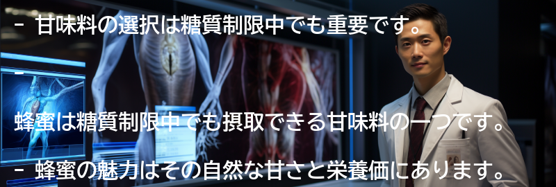 他の代替甘味料との比較の要点まとめ