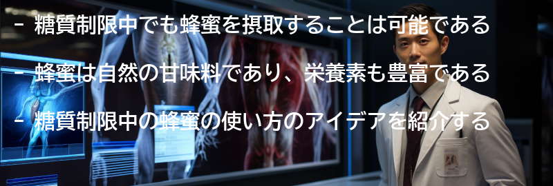 糖質制限中の蜂蜜の使い方のアイデアの要点まとめ